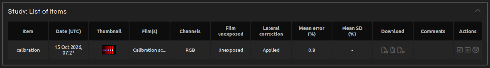 Calibration: result