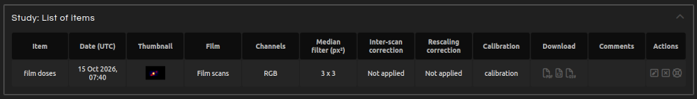 Dosimetry: result