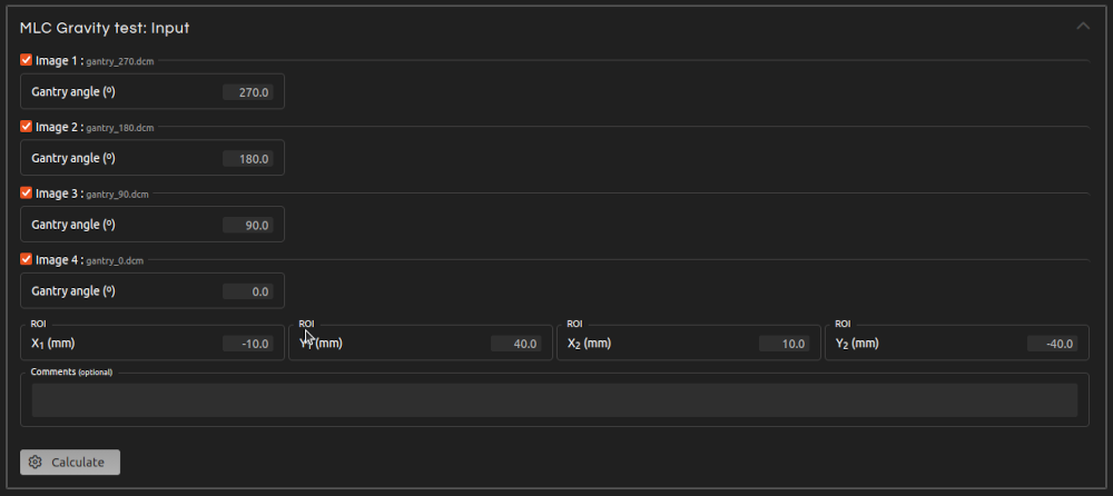 MLC Gravity test: input